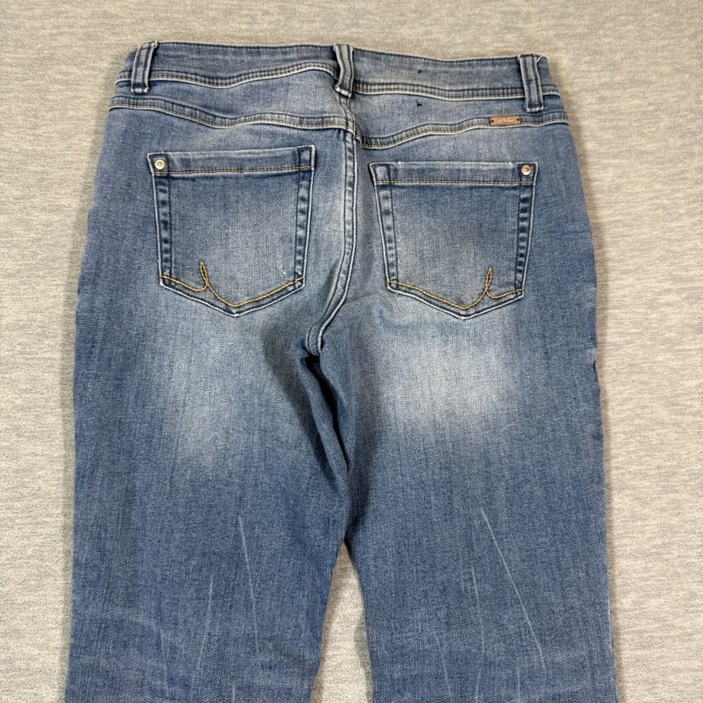 INC Denim Jeans Women 4 Blue Bootcut Regular Fit‎ Mid Rise Stretch Casual